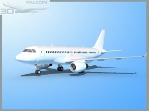 falcon3d a319 unmarkiert 1 Flugzeug Verkehrsflugzeug Transport kommerziell Passagier modern Zwilling Jet bürgerlich Zivilist a320 a321 a318 Airbus 3d print model - Mito3D
