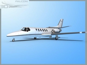 falcon3d citação c560 fs10 avião aviões aeronave comercial Civil passageiro frete carga corporativo mcdonnell douglas 3d print model - Mito3D