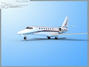 falcon3d citation sovereign c680 f09 3d model in jet 3dexport airplane airplanes aircraft plane planes civilian civil general aviation executive transport charter professional place twin engine turbine commercial 3d print model - Mito3D