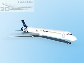 falcon3d md 80 aire carga intl 3d modelo in comercial 3dexport avión aviones aeronave línea jet reacción civil pasajero corporativo mcdonnell douglas us transporte 3d print model - Mito3D