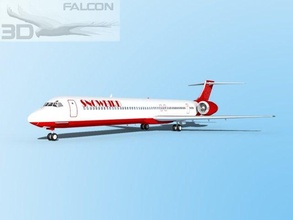 falcon3d md 80 cocainómano avión aviones aeronave línea Mcdonnell Douglas civil comercial aerolíneas vías respiratorias pasajero carga corporativo jet 3d print model - Mito3D