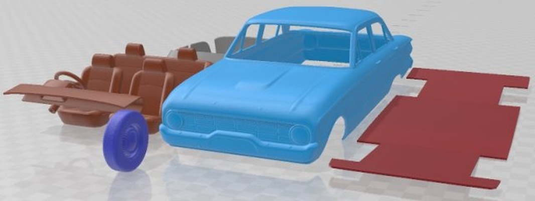 falke 1960 druckbar wagen 3d drucken modell automobil 3dexport slot scalextric tamiya rc miniz hobby mikro druckguss 3d print model - Mito3D