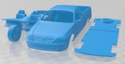 faucon ute xls 2000 imprimable voiture 3d impression modèle in automobile 3dexport fente scalextric tamiya rc miniz loisir micro 3d print model - Mito3D