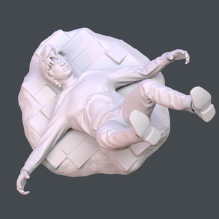 fallen Skulptur 3dprint Bildhauerei Spielzeug Kunst Charakter 3d print model - Mito3D