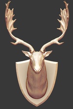 fallowdeerhead animal barbecho los ciervos buck 3dprint figuritas masculino de mamíferos las miniaturas la selva 3d print model - Mito3D