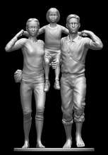 família 3d impressão modelo in estatuetas 3dexport pessoa esculpir fdm figuras harmonia personagem humano posando brinquedos 3d print model - Mito3D
