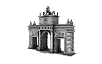 fantasía puerta medieval casa tudor edificio ciudad conjunto estructura calle exterior escuela politécnica pueblo cabaña arquitectura 3d print model - Mito3D