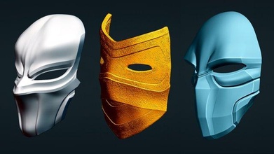 Fantasie Maske Sammlung Ägypten Epos Gesicht Kampf Film Spiel Ritter Ninja Schutz Zombie Charakter Comics Requisiten Spielcharakter Samurai Verkauf 3mask 3d print model - Mito3D
