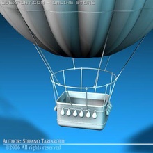 fantezi montgolfiere 3d model in spor 3dexport sıcak hava balon ulaşım gaz aerostatik aerostat sepet balonlar montgolfier 3d print model - Mito3D