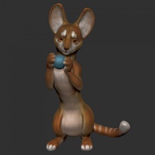 fantasía ratón participación esfera animales hurón criatura figurilla juguete 3d print model - Mito3D