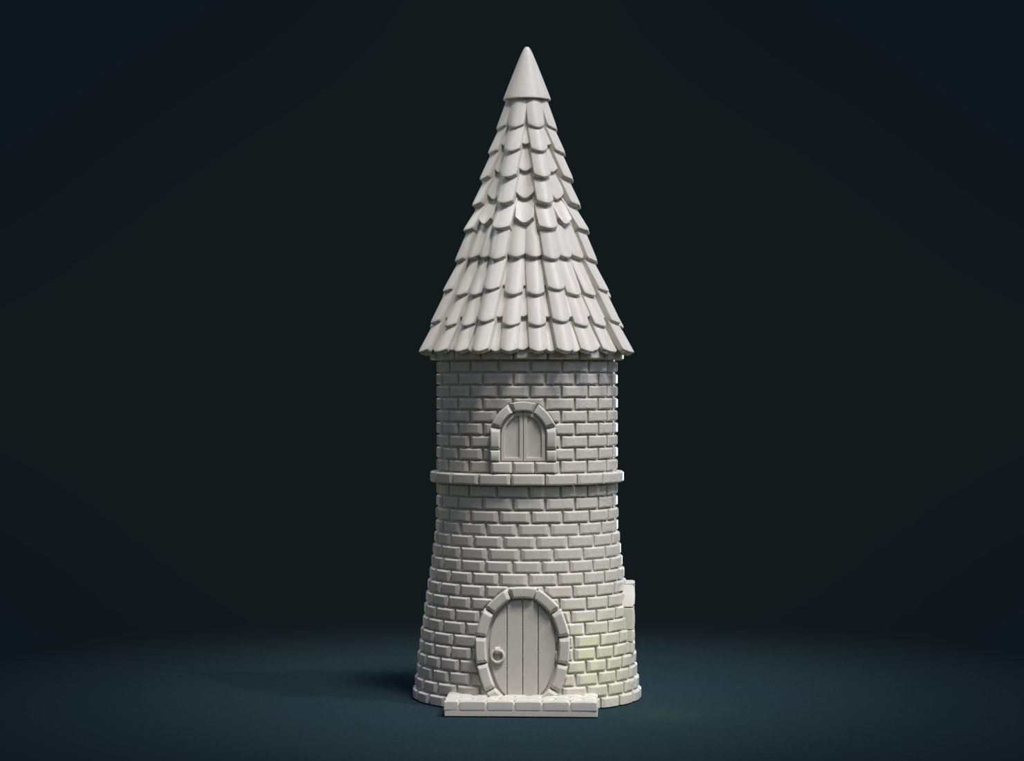 fantasy-tower house Turm Haus Burg fantasy Garten Gebäude Fliesen Niedlich Fabelhaft Architektur 3D print model - Mito3D