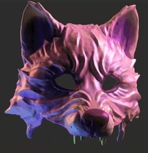 fantasía lobo máscara Víspera Santos Arte colección disfraz druida animal cosplay 3d print model - Mito3D