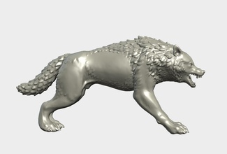 fantasy wolf canine Ungeheuer carnivora Werwolf 3d print model - Mito3D