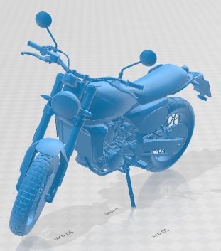 ficto caballero 500 codificador imprimible moto 3d impresión modelo in automotor 3dexport pasatiempo micro escala bicicleta motocicleta 3D print model - Mito3D