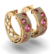 fashion earring gems cad printable jewellery exclusive gold gem rhiho cnc woman jewel 3dm 3dsmax obj female 3d print model - Mito3D