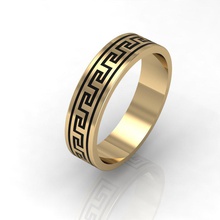 la mode grecque anneau de mariage imprimable exclusif or fleurs légumes gem rhiho cad cnc femme joyau bijoux les anneaux le grec 3d print model - Mito3D