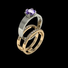 Mode rechten hand ring-Trafo cad bedruckbar ist Schmuck exklusiv gold ring Recht Hochzeit gem rhiho cnc Frau Juwel 3d print model - Mito3D
