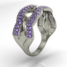 de mode bague la main droite imprimable exclusif or l'anneau mariage gem rhiho cad cnc femme joyau bijoux 3d print model - Mito3D
