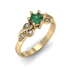 anneau de mode bijoux imprimable exclusif or l'anneau la mariage gem rhiho cad cnc femme joyau 3d print model - Mito3D