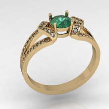 anneau de mode bijoux imprimable exclusif or l'anneau la mariage gem rhiho cad cnc femme joyau 3d print model - Mito3D
