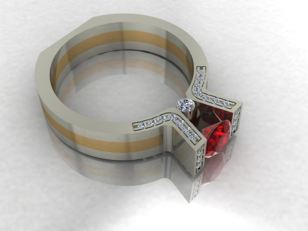 fashion ring 3d print model in rings 3dexport 3D print model - Mito3D