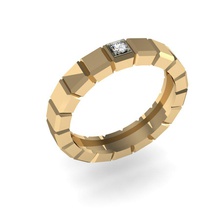 anneau de mode le diamant imprimable bijoux cad exclusif or l'anneau la gem rhiho cnc femme joyau 3d print model - Mito3D