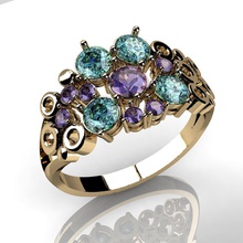 fashion ring gems printable exclusive gold cad wedding gem rhiho cnc woman jewel jewellery 3d print model - Mito3D