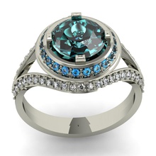 Mode-ring bedruckbar ist exklusiv gold ring Mode Hochzeit gem rhiho cad cnc Frau Juwel Schmuck 3d print model - Mito3D