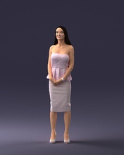 moda mulher posado escaneado modelo 0714 7 3d impressão pronto Varredura polígono 3dprint humano masculino realista personagem estatueta visualização miniaturas casual homem 3d print model - Mito3D