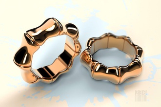 modische gold-ring Mode gold ring Stil 3d Silber drucken cnc stl Schmuck Juwel 3d print model - Mito3D