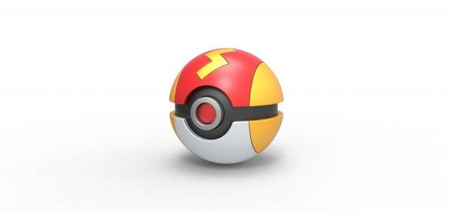 schnell Ball Pokeball Pokémon Konzept Container Anime Spielzeug drucken druckbar Schnellball 3d print model - Mito3D