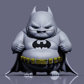 fat batman sculpture chibi dc eu super hero dark night 3d print model - Mito3D