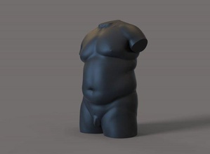 fat man torso candle 3d print model in sculpture 3dexport fatman fatmantorso noodman 3dprintmodel mancandle fatmancandle nakedmantorso stlman stlfatman fatmans 3d print model - Mito3D