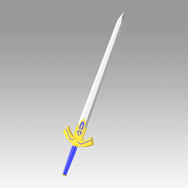 destino Artoria pendragon sable espada cosplay 3d impresión modelo apuntalar pasatiempo bricolaje diy 3D print model - Mito3D