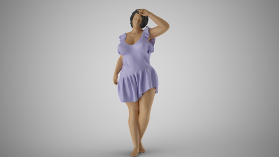 fatigue 2 3d print model woman beautiful beauty body female fresh girl green happy health natural palm perfect pretty shirt spring women young miniatures 3d print model - Mito3D