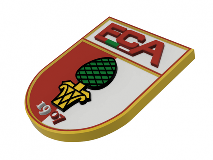 fc Augusta parete emblema segni loghi Bundesliga calcio Calcio cartello distintivo logo Germania interni decorazione 3d stampabile stl file design arte 3d print model - Mito3D