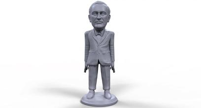 fdr stylized high quality 3d printable miniature print model in sculpture 3dexport allied ww2 president historical man human board-game figurine toy statue roosevelt politician political 3d print model - Mito3D