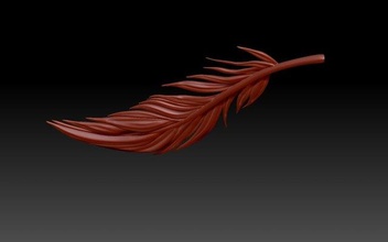feather 3d print model in sculpture 3dexport pedant jewelry jewellery jewel feathers pen 3d print model - Mito3D