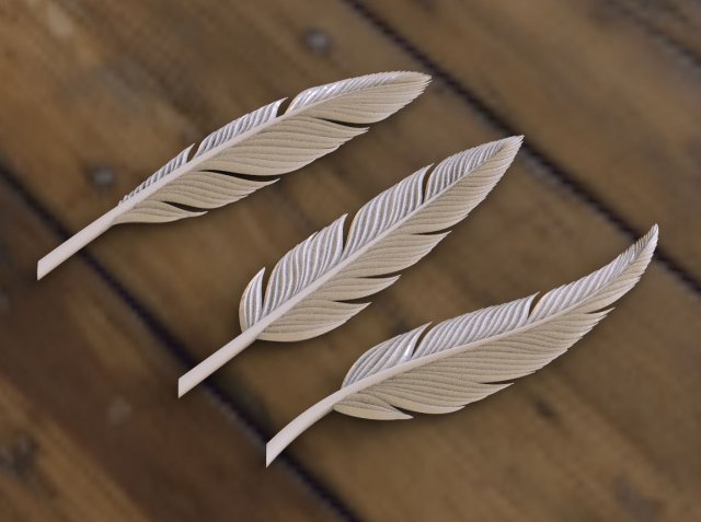 feather 3d print model feather feathers wing fly nature bird relief bas art sculptures print  3D print model - Mito3D