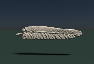 feather 3 bird fly sky angel 3d print model - Mito3D