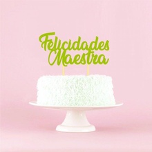 felicidades maestra pastel sombrero copa 3d print model - Mito3D