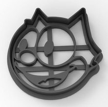 felix cat cookie cutter 3d print model in kitchen dining 3dexport cook cookies cute 3d print model - Mito3D