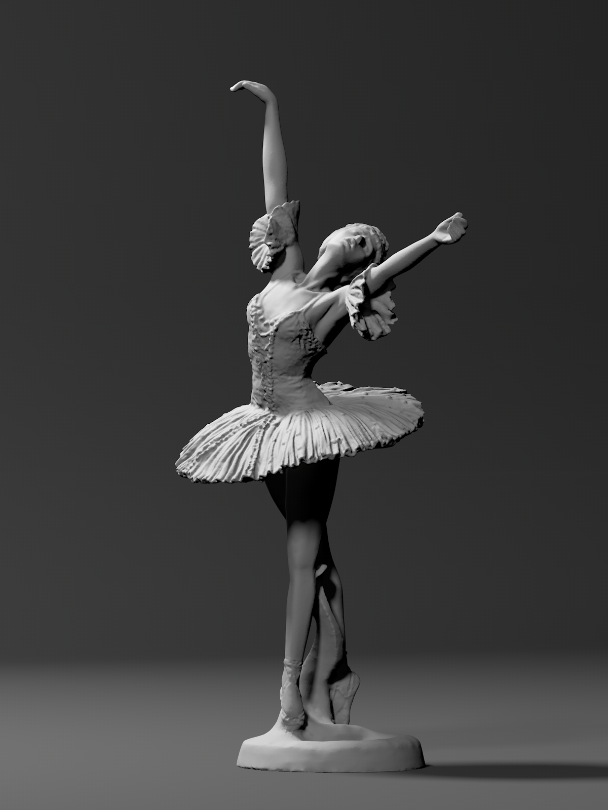 femmina balletto ballerino 3d stampa modello in donna 3dexport ballerina arte statua scultura 3D print model - Mito3D