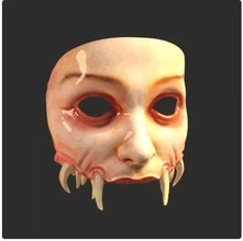hembra demonio máscara 3d impresión modelo in escultura 3dexport japón 3d print model - Mito3D