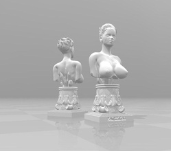 feminino sci-fi gratuito busto do medelis3d mulheres a mulher criatura fantasia arte rostos alien arqueologia história ufo figura escultura 3d printmodel imprimir modelo 3d print model - Mito3D
