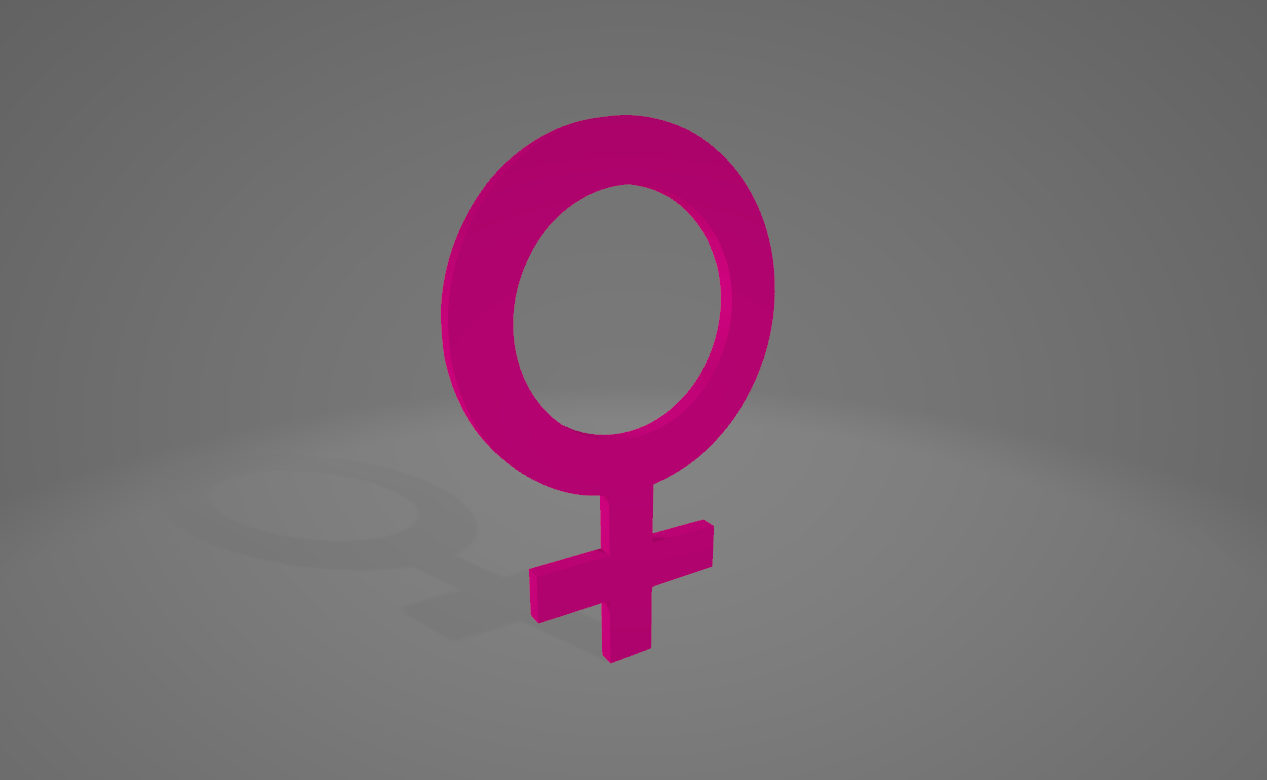 weibliche symbol frei weiblich- impresion3d 3D print model - Mito3D
