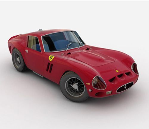 ferrari250gto voitures Ferrari vray 3ds haute poly 3D print model - Mito3D