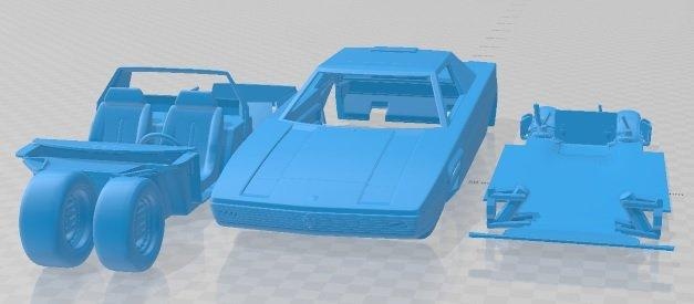 ferrari 308 gt arco iris 1976 imprimible coche vehiculo automotor espacio scalextric Tamiya rc miniz pasatiempo micro 3d print model - Mito3D