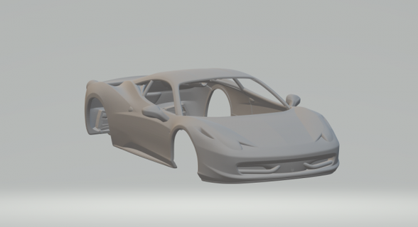 Ferrari 458 3d impression modèle véhicule moulé pression roues chaudes fente voiture slot chaud jouets 3dpirnt imprimable 3d print model - Mito3D