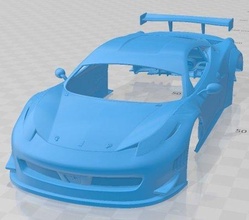 Ferrari 458 gt3 2014 druckbar Körper Wagen Slot scalextric tamiya rc miniz Hobby Mikro 3d print model - Mito3D